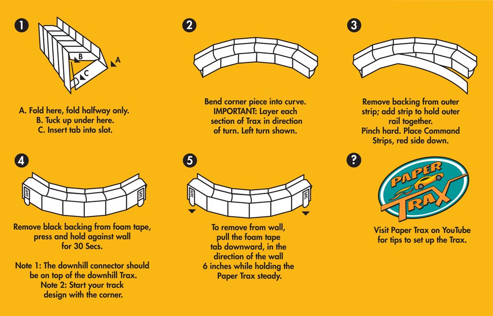 Paper Trax Toys: Instructions